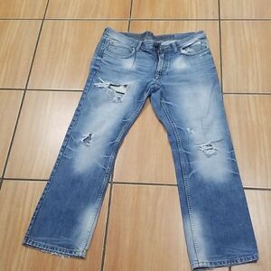 Vintage Marc Anthony Relaxed Fit Distressed Jeans USA Made Mens Size 34 x 30